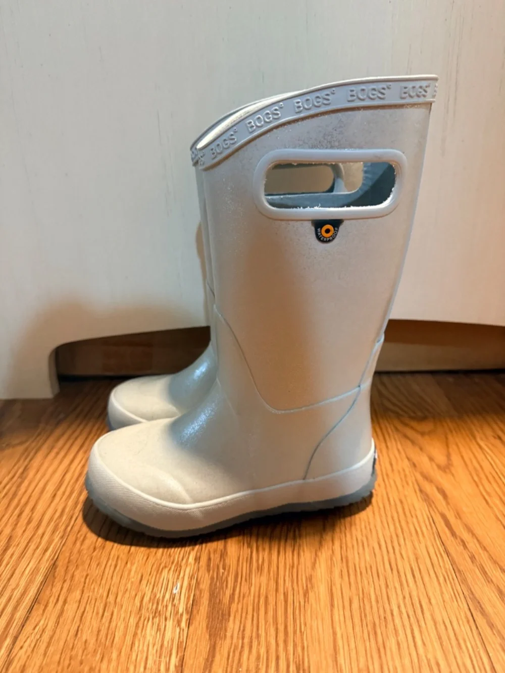 Brand New Bogs Silver Glitter Rainboots - Size 10